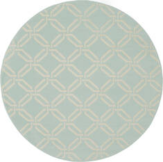 Nourison Jubilant Blue Round 5 to 6 ft Polypropylene Carpet 113592