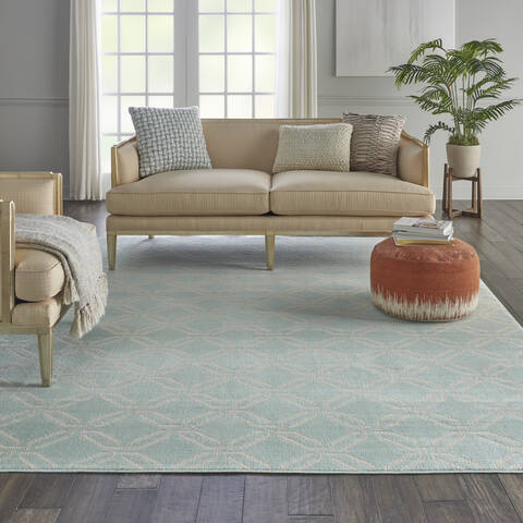 Nourison Jubilant Blue 710 X 910 Area Rug 805-113594 Image 3