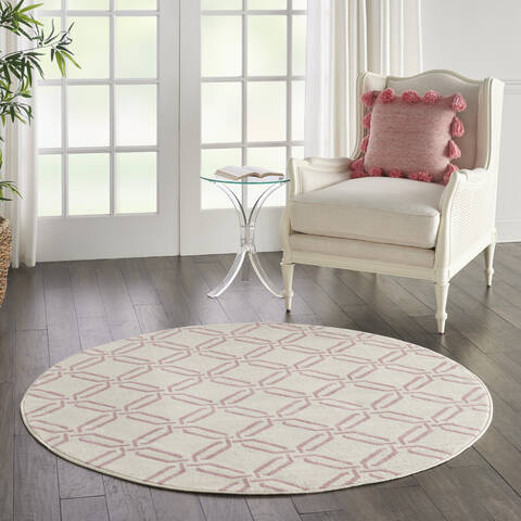 Nourison Jubilant Beige Round 53 X 53 Area Rug 805-113597 Image 5