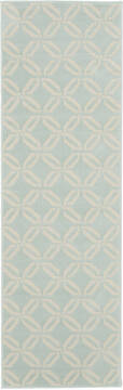 Nourison Jubilant Blue Runner 6 to 9 ft Polypropylene Carpet 113602