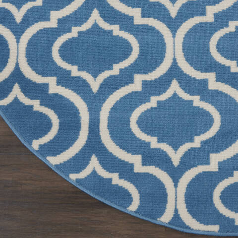 Nourison Jubilant Blue Round 53 X 53 Area Rug 805-113606 Image 1