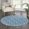 Nourison Jubilant Blue Round 53 X 53 Area Rug  805-113606 Thumb 5