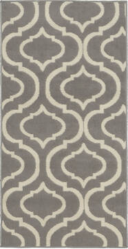 Nourison Jubilant Grey Rectangle 2x4 ft Polypropylene Carpet 113609