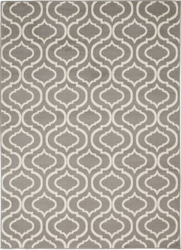 Nourison Jubilant Grey Rectangle 4x6 ft Polypropylene Carpet 113610
