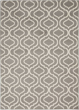 Nourison Jubilant Grey Rectangle 5x7 ft Polypropylene Carpet 113612