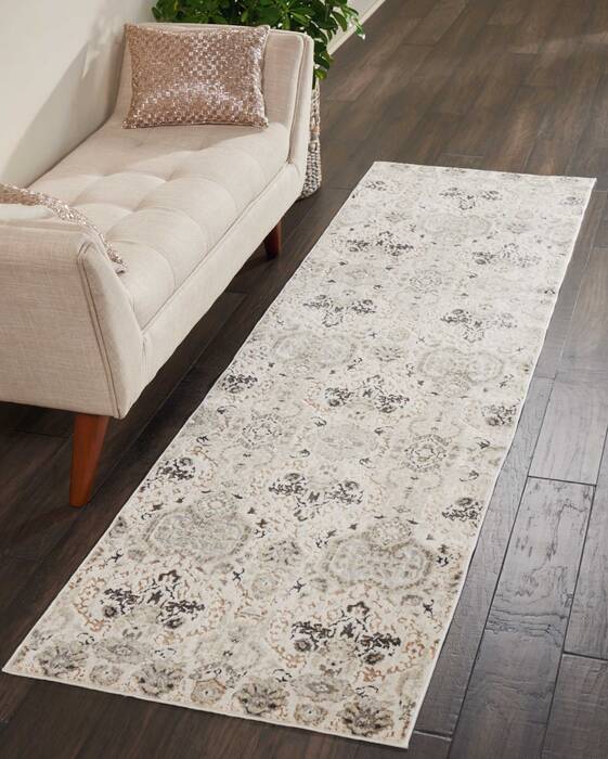 Nourison Silver Screen Grey Runner 22 X 76 Area Rug 805-113628 Image 3
