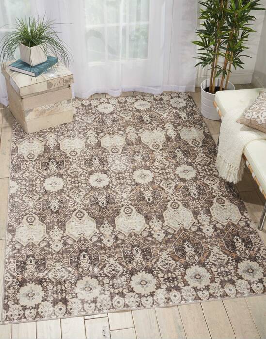 Nourison Silver Screen Grey 53 X 73 Area Rug 805-113631 Image 3