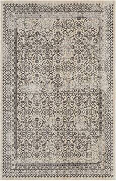 Nourison Silver Screen Grey Rectangle 4x6 ft Polyester Carpet 113645