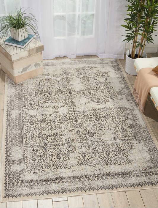 Nourison Silver Screen Grey 53 X 73 Area Rug 805-113646 Image 3