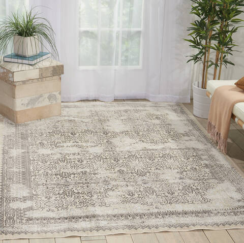 Nourison Silver Screen Grey 53 X 73 Area Rug 805-113646 Image 4