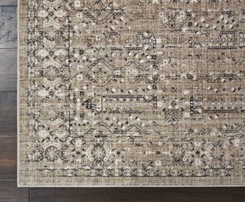 Nourison Silver Screen Beige Runner 22 X 76 Area Rug 805-113651 Image 1