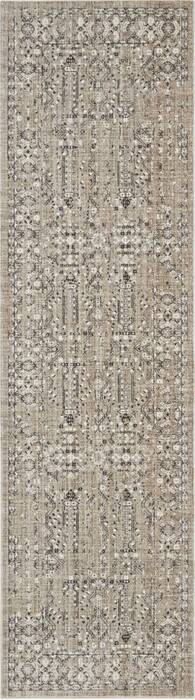 Nourison Silver Screen Beige Runner 22 X 76 Area Rug 805-113651 Image 0