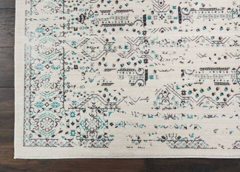 Nourison Silver Screen Beige Runner 22 X 76 Area Rug 805-113652 Image 1