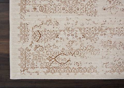 Nourison Silver Screen Beige Runner 22 X 76 Area Rug 805-113667 Image 1