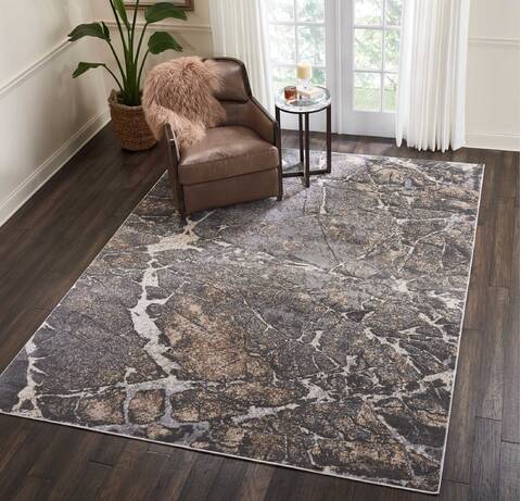 Nourison Heritage Grey 80 X 105 Area Rug 805-113686 Image 3