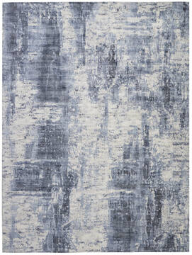 Nourison Safari Dreams Blue Rectangle 9x12 ft Rayon Carpet 113720
