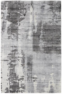 Nourison Safari Dreams Grey Rectangle 4x6 ft Rayon Carpet 113727