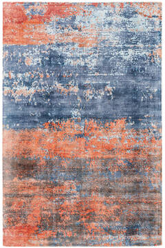 Nourison Safari Dreams Blue Rectangle 4x6 ft Rayon Carpet 113732