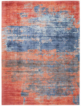 Nourison Safari Dreams Blue Rectangle 9x12 ft Rayon Carpet 113735