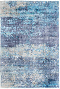 Nourison Safari Dreams Blue Rectangle 4x6 ft Rayon Carpet 113736