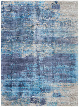 Nourison Safari Dreams Blue Rectangle 8x11 ft Rayon Carpet 113738
