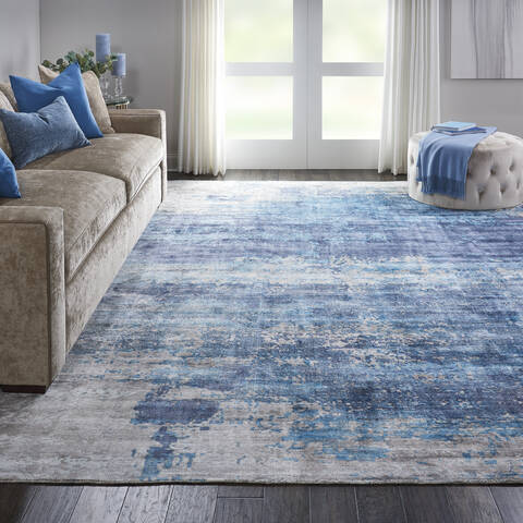 Nourison Safari Dreams Blue 90 X 120 Area Rug 805-113739 Image 3