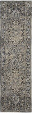 Nourison Moroccan Celebration Blue Runner 6 to 9 ft Polyester Carpet 113742