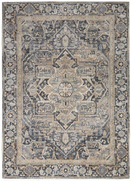 Nourison Moroccan Celebration Blue Rectangle 4x6 ft Polyester Carpet 113744