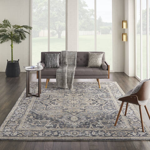 Nourison Moroccan Celebration Blue 93 X 129 Area Rug 805-113746 Image 3