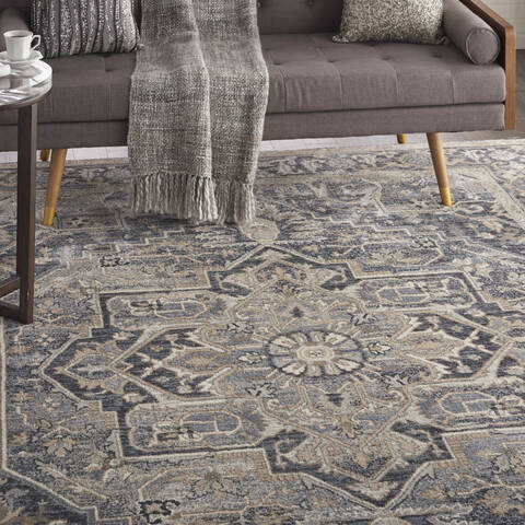 Nourison Moroccan Celebration Blue 93 X 129 Area Rug 805-113746 Image 4