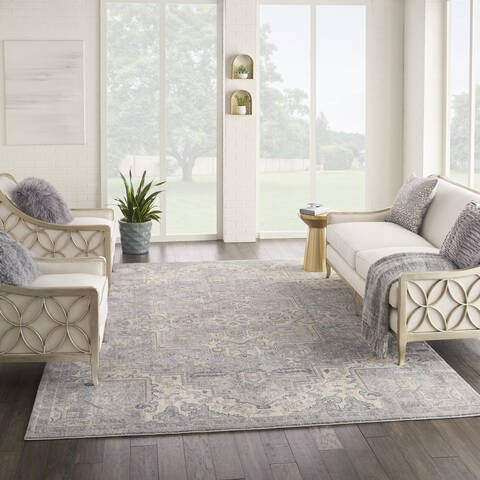 Nourison Moroccan Celebration Grey 93 X 129 Area Rug 805-113751 Image 5