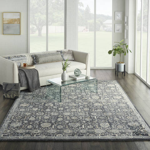 Nourison Moroccan Celebration Blue 93 X 129 Area Rug 805-113766 Image 3
