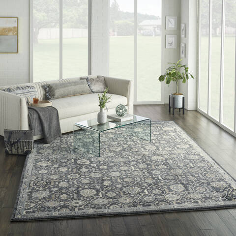 Nourison Moroccan Celebration Blue 93 X 129 Area Rug 805-113766 Image 5