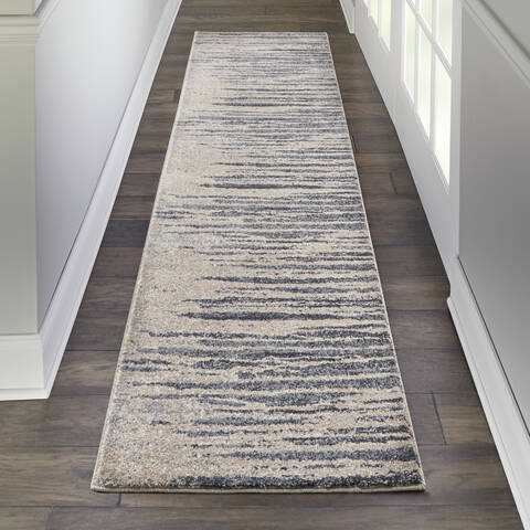 Nourison Moroccan Celebration Blue Runner 22 X 76 Area Rug 805-113772 Image 3