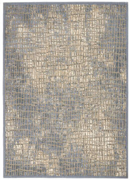 Nourison Sahara Blue Rectangle 5x7 ft Polyester Carpet 113800