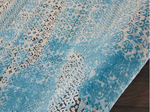 Nourison Karma Blue Round 53 X 53 Area Rug 805-113809 Image 2