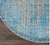 Nourison Karma Blue Round 53 X 53 Area Rug  805-113809 Thumb 1