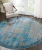 Nourison Karma Blue Round 710 X 710 Area Rug  805-113810 Thumb 3