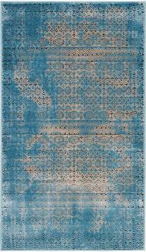 Nourison Karma Blue Rectangle 2x4 ft Polypropylene Carpet 113811