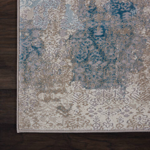 Nourison Karma Beige Runner 22 X 76 Area Rug 805-113815 Image 1