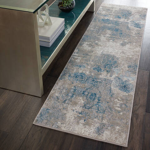 Nourison Karma Beige Runner 22 X 76 Area Rug 805-113815 Image 3