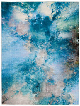Nourison Le Reve Blue Rectangle 8x10 ft Nylon Carpet 113826