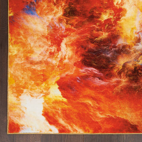 Nourison Le Reve Red 79 X 99 Area Rug 805-113838 Image 1