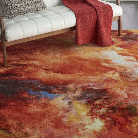 Nourison Le Reve Red 79 X 99 Area Rug 805-113838 Image 4