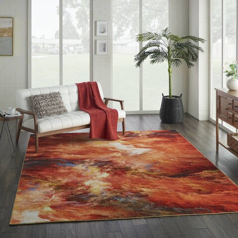 Nourison Le Reve Red 79 X 99 Area Rug 805-113838 Image 5