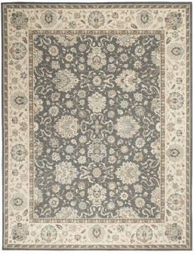 Nourison Living Treasures Grey Rectangle 8x11 ft Wool Carpet 113858