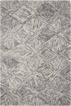 Nourison Linked Grey Rectangle 4x6 ft Wool Carpet 113869
