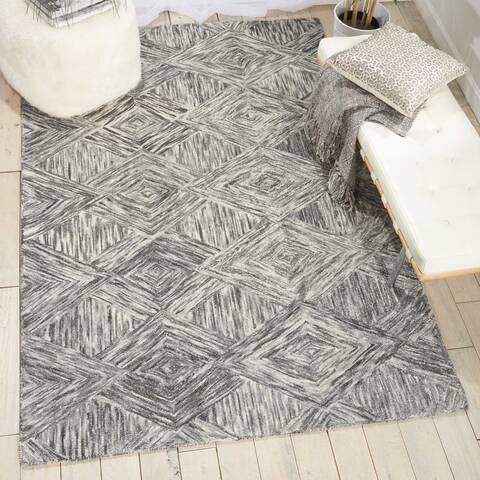 Nourison Linked Grey 50 X 76 Area Rug 805-113870 Image 3