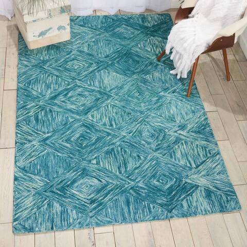 Nourison Linked Blue 50 X 76 Area Rug 805-113872 Image 3