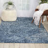 Nourison Linked Blue 50 X 76 Area Rug  805-113874 Thumb 3